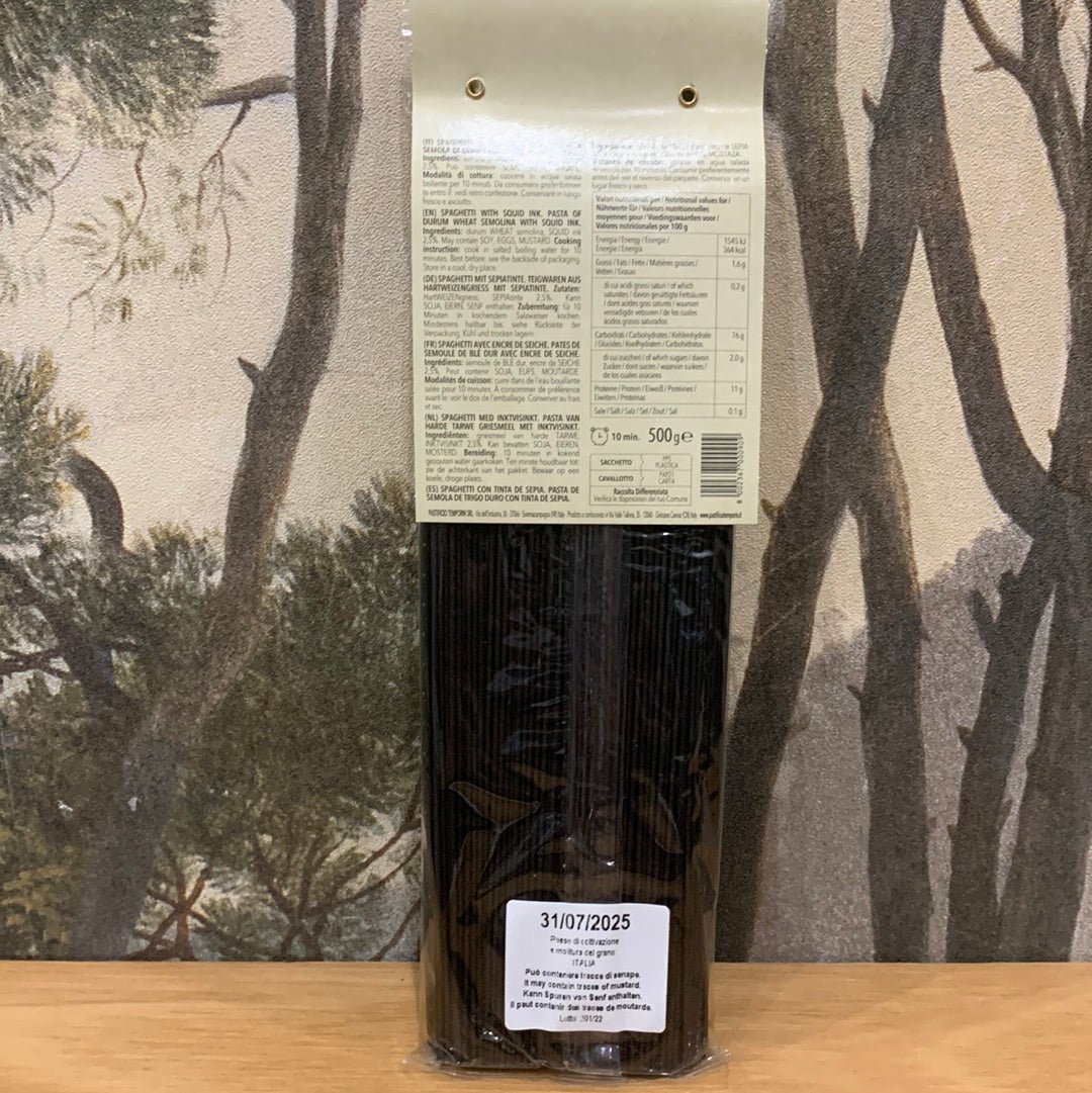 Spaghetti à l'encre de seiche- Pastificio Temporin - 500gr